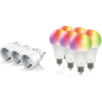 DELTACO Смарт комплект DELTACO SH-KIT03, 3 x мини контакти, 6 x LED крушки (DELT-SH-KIT03)