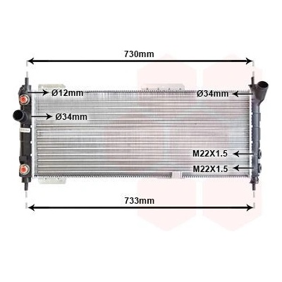 Chladič, chlazení motoru VAN WEZEL 37002200