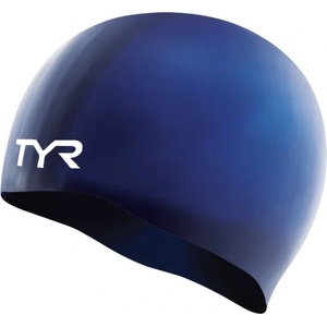 Tyr плувна шапчица tyr silicone синьо/бял