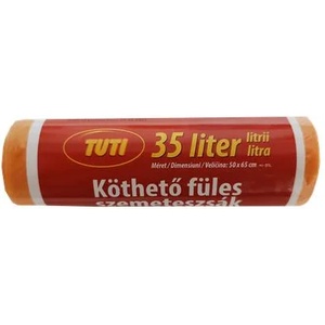 TUTI Кошче за боклук с лента за връзване, 35 л, 20 бр. , 50x60 см, 16 , TUTI, оранжево PDP_842 (PDP_842)