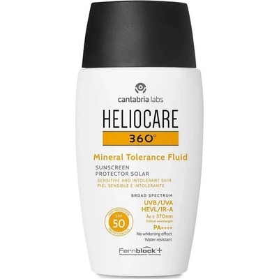 Heliocare 360 Mineral Tolerance Fluid 50ml Facial Sunscreen - Clear