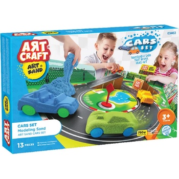 Art Craft Голям комплект кинетичен пясък Колички 750 гр. art craft (03463)