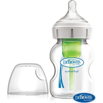 Dr. Brown's DR. BROWN'S Бутилка против колики Options+ широко гърло 150 мл стъкло