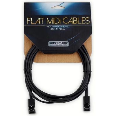 RockBoard Flat MIDI 3 m MIDI кабел (RBO CAB MIDI 300 BK)