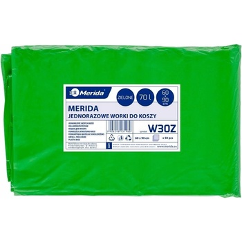 Merida sáčky LDPE 30µm 70l 50ks zelené