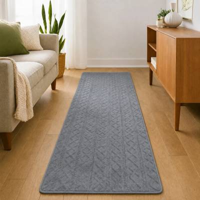 Takoy Koberec 80x300 vzor vrkoč šedý-HT-00392 | 80 x 300 cm