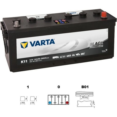 Varta Promotive Black 12V 143Ah 900A 643 107 090