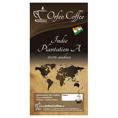 Orfeo coffee Indie Plantation A 100% arabika 250 g