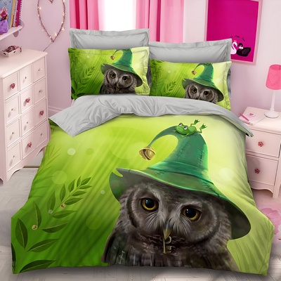 EmonaMall Двулицево спално бельо EmonaMall, 6 части (Реално Изображение) - Модел S13930 (S13930-6666c4)