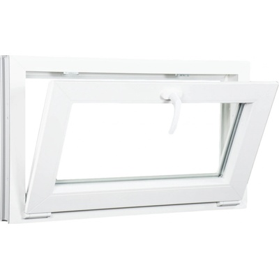 Aluplast Sklopné plastové okno bílé 700 x 420 mm Trojsklo Ug= 0,7
