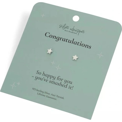 Hot Diamonds Stříbrné náušnice Silver Whisper Congratulations SWE003