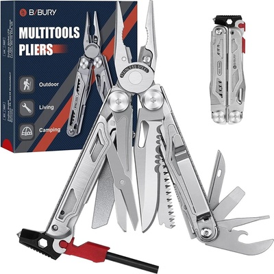 Bibury Multi-Tool 22 в 1 мултитул-сребрист цвят (922.7848)
