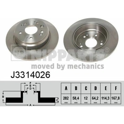 Brzdový kotúč NIPPARTS J3314026