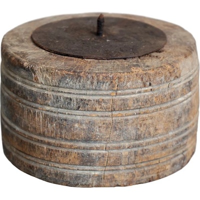 Dřevěný svícen na sloupovou svíčku Grimaud Unit - Ø 15*19 cm - Chic Antique