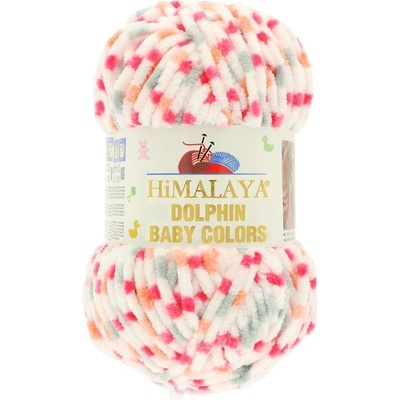 Himalaya Dolphin Baby Colors 80420 biela ružovo oranžové bodky