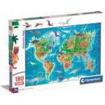 Clementoni Dinosaurs Map super puzzle 180pcs