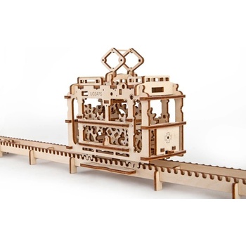 Ugears 3D puzzle Tramvaj s kolejemi 154 ks