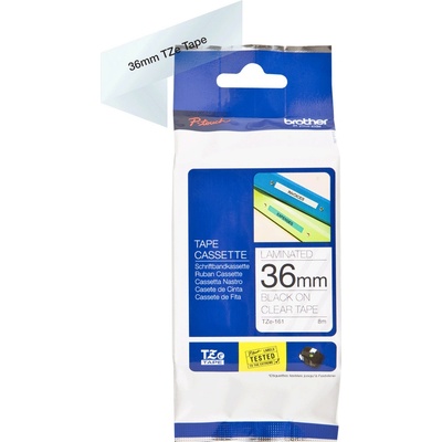 Páska do tiskárny štítků Brother TZ-S161, 36mm, černý tisk/průsvitný podklad, O