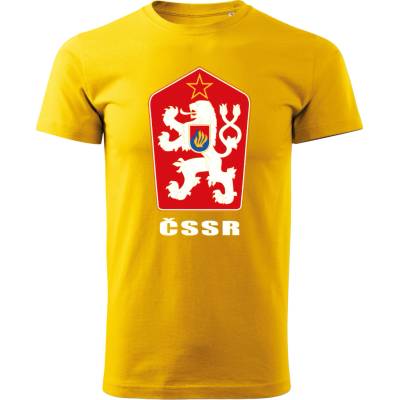 Maverprint Retro tričko ČSSR znak Československa žltá