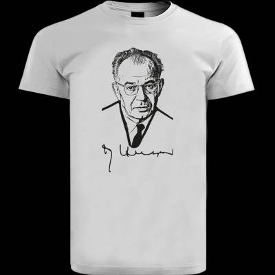 Maverprint tričko Gustav Husák retro dizajn Biela