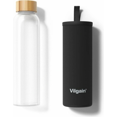 Vilgain Sklenená fľaša – black 600 ml