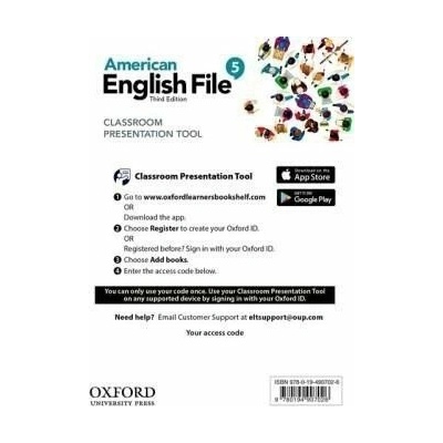 American English File Third Edition Level 5: Classroom Presentation Tool (Access Code Card)
