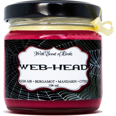 With Scent of Books Ароматна свещ Отмъстителите - Web-Head, 106 ml (WEB-HEAD 106 ml)