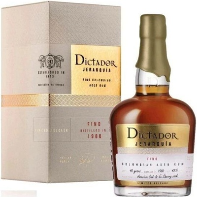 Dictador Jerarquia Fino 1980 40y 43% 0,7 l (holá láhev)