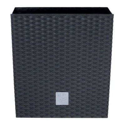 Prosperplast Kvetináč Rato Low + vložka 22,3 cm antracitový