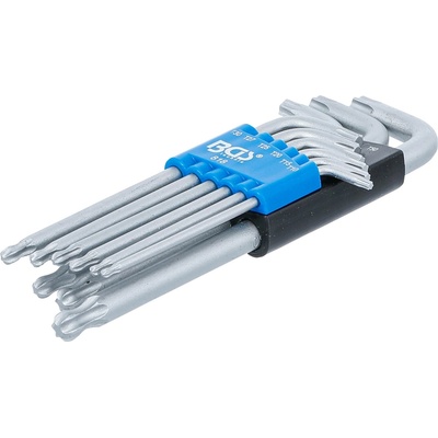 BGS technic Sada zahnutých klíčů T-profil pro Torx s kulovou hlavou T10 - T50 9dílná BGS 818