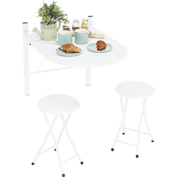 Комплект маса с 2 стола Amadeo Бял