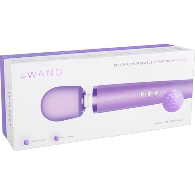 Le Wand Petite - ексклузивен акумулаторен масажен вибратор (лилав)