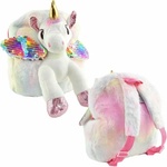 Robetoy 3Д детска раничка за момиче White Unicorn, 30 см - Robetoy