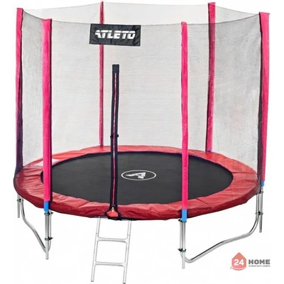 Atleto Батут Atleto комплект червен 183 см + Вътрешна Мрежа + Стълба