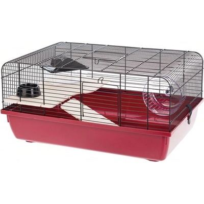 INTER-ZOO Pet Products Клетка за гризачи REX I + WOOD 58 x 38 x 29 см ЧЕРВЕНА
