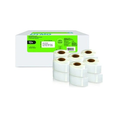 Dymo 2177563, 54mm x 25mm, biele papierové etikety