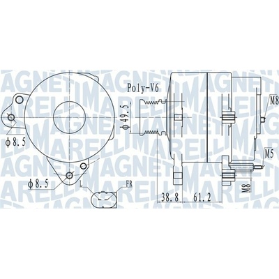 Alternátor MAGNETI MARELLI 063732137010
