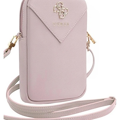 Guess PU Grained 4G Metal Logo se Zipem Pink – Zboží Živě