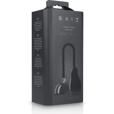 SAIZ Premium - автоматична вагинална помпа (прозрачна-черна)