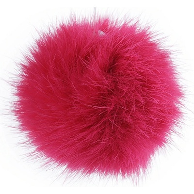 Kožešinová bambule s poutkem Ø4,5 cm, střední, 3 pink