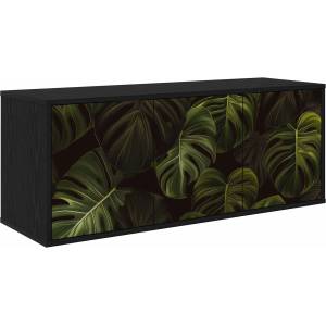 vidaXL Стенен телевизионен шкаф ELBURG 102 x 33 x 40 см Черен дъб (8007158)