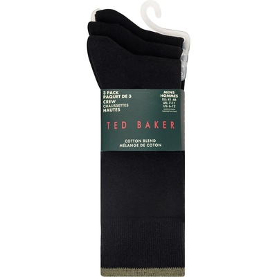 Ted Baker Чорапи Ted Baker Men's Formal Crew Socks - Blk/Blk/Blk