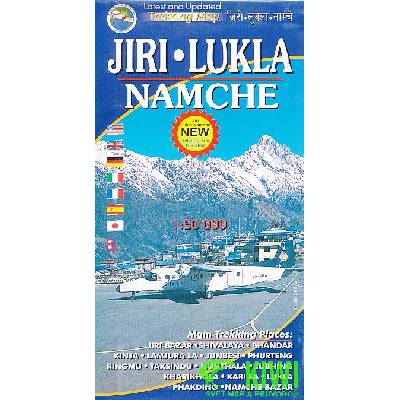 mapa Jiri Lukla,Namche 1:50 t.