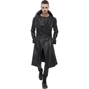 Devil Fashion Villain Blues Punk Faux Leather Trench Coat