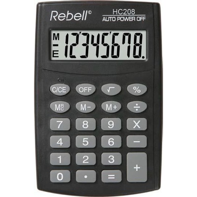 REBELL kalkulačka - HC208 - černá RE-HC208 BX