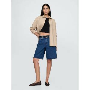 GAP Дънкови шорти Mid Rise Longline GAP GAP | Sin | ЖЕНИ | XS