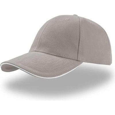 Atlantis Headwear Liberty Sandwich 6 panelová COT-330005a6299 Šedá světlá/bílá