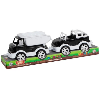 Детски комплект джип с камион самосвал