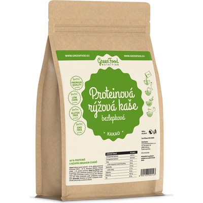 GreenFood Nutrition Proteinová RÝŽOVÁ kaše 500g