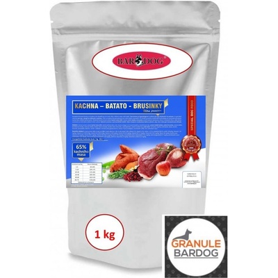 Bardog lisované Kachna Bataty Brusinky 1 kg